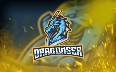 Szablon Logo Dragon Sea Esport