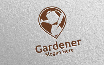 Przypnij szablon logo ogrodnika botanicznego 35