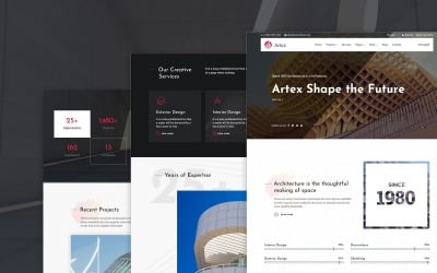 Artex – WordPress-tema för arkitektur, inredning och konstruktion