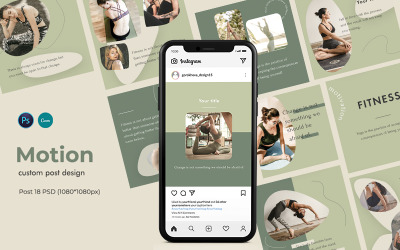 Mozgás - Instagram sablon Social Media Template