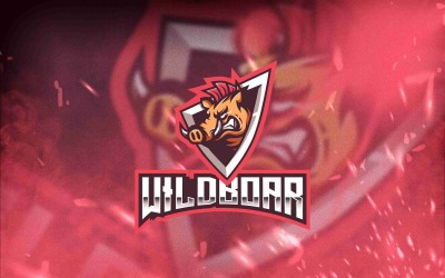 Wild Boar Esport Logo Template