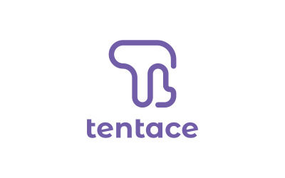 Buchstabe TL Line - Tentace Logo Vorlage