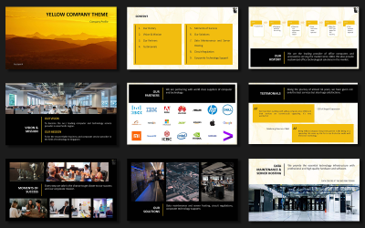 Modelo de PowerPoint do tema Smart Yellow Company