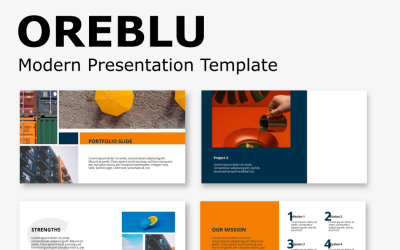 Oreblu - Modern bemutató PowerPoint sablon