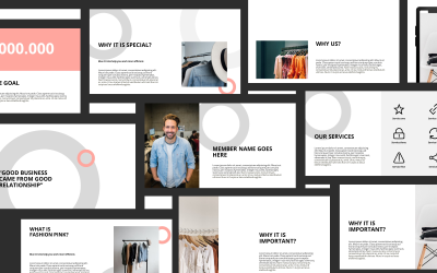 Мода рожевий презентації шаблон PowerPoint