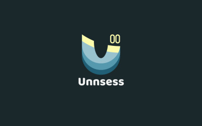 Modello di lettera U Logo