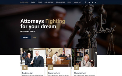 "Courtia - Law & CA" thème WordPress adaptatif #110519