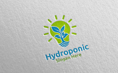 Idea Hydroponic Botanical Gardener 73 Logo Template