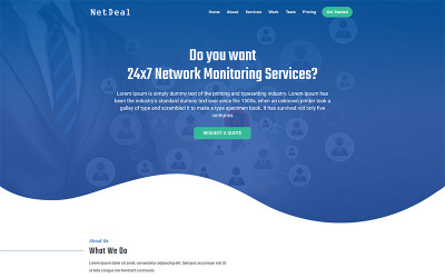Modèle de page de destination NetDeal