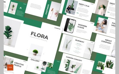 Modèle PowerPoint de flore