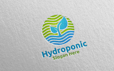 Sun Rise Hydroponic Botanical Gardener 70 Logo Template