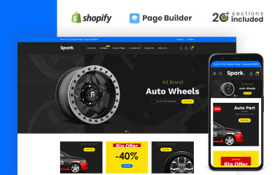 Тема Shopify Магазин автозапчастей Spark