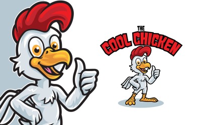 Cool Tavuk Logo Şablonu