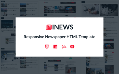 iNews - responzivní novinová HTML webová šablona