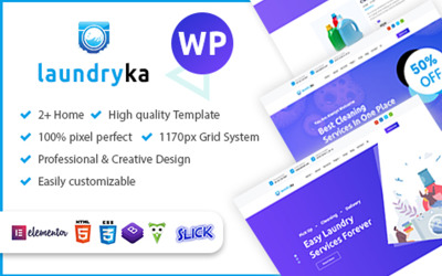 Laundryka - Tema WordPress de serviços de lavagem a seco