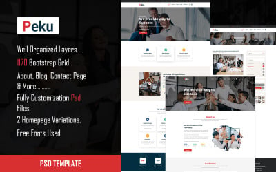 Peku - Multipurpose Corporate PSD Template