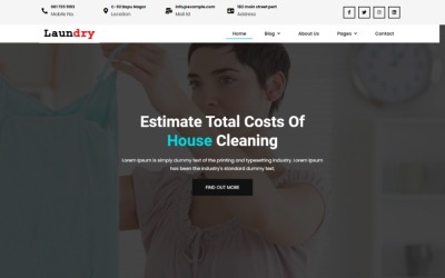 Responzivní Šablona webových stránek "Laundry - Dry Cleaning Services Html 5" #110601
