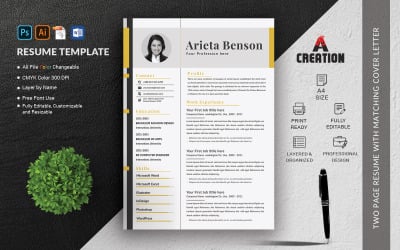 CV-sjabloon lay-out CV-sjabloon