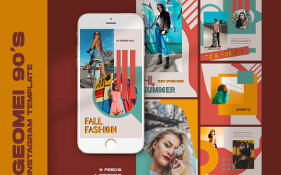 Geomei 90’s Instagram Templates for Social Media