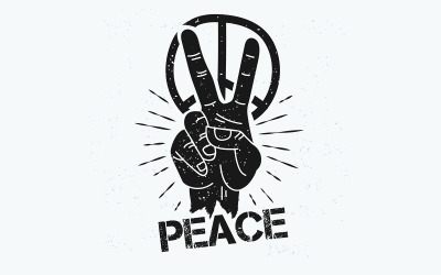 Illustration namens "Hand Peace Symbol" #110773