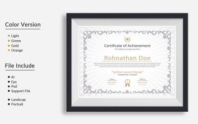 Modèle de certificat Clean 03