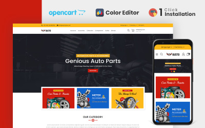 Modello OpenCart di Auto gusto Parts Store