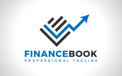 Minimal Finans Kitabı - Muhasebe Finansal Logo Tasarımı