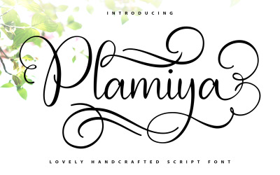 Plamiya | Handgemaakt cursief lettertype