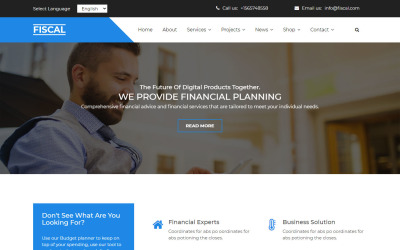 Responsywny szablon strony www Fiscal Multipurpose Business Agency Clean HTML5 Website Template #110825