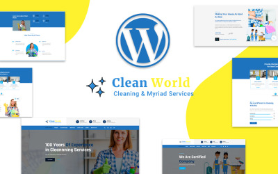 Reszponzív Clean World | Cleaning and Myriad Service WordPress sablon 110820