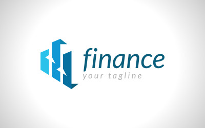 Design de logotipo para linhas modernas de finanças