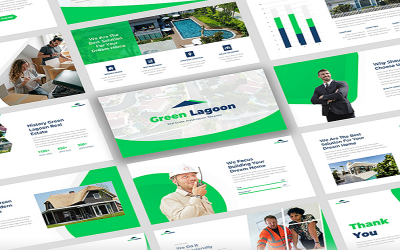 Green Lagoon - Architectur & Real Estate Template PowerPoint №110997