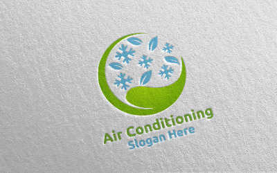 Yeşil Kar Klima ve Isıtma Hizmetleri 30 Logo Şablonu