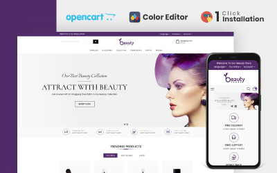 Modèle OpenCart réactif de magasin de beauté