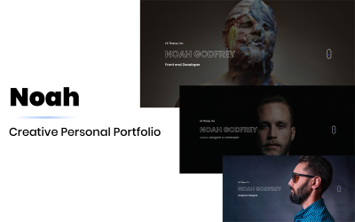 "Noah - creative personal portfolio" modèle de page d'atterrissage adaptatif #110966