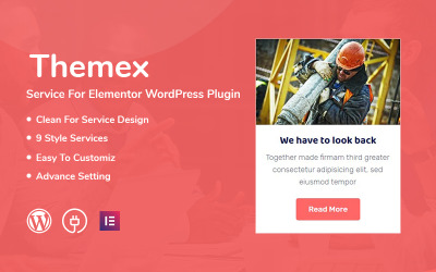 Service Themex pour le plugin WordPress Elementor