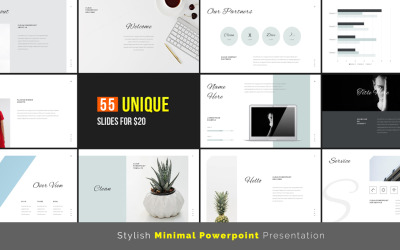 Стильный минимальный шаблон PowerPoint
