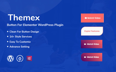 Tlačítko Themex pro plugin WordPress Elementor