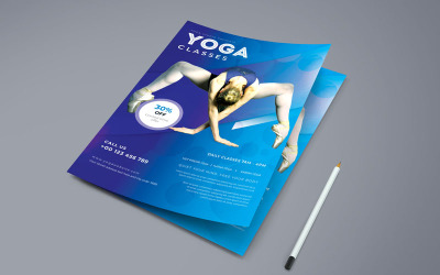 Folheto de ioga - modelo de identidade corporativa