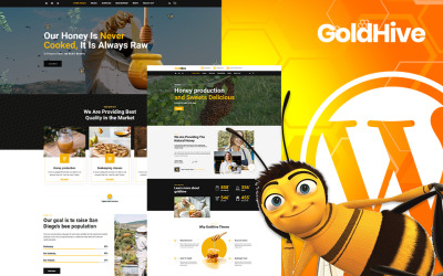 "Goldhive | Honey Farm and Production" thème WordPress adaptatif #111041