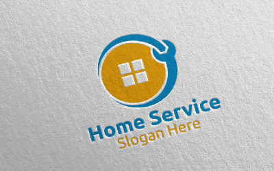 Real Estate and Fix Home Repair Services 7 Plantilla de logotipo