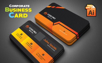 Design de cartão de visita simples - modelo de identidade corporativa