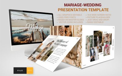 Mariage-Hochzeit Google Slides