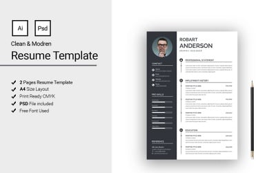 Nowoczesny szablon CV Anderson