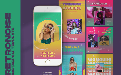 Retronoise Instagram Templates for Social Media