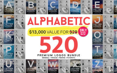 520 A to Z Bundle Logo Template New 2026 Edition