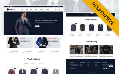 Ações judiciais - Tema WooCommerce da loja de ternos e blazers