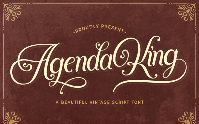 Agenda King - Vintage Cursive Font