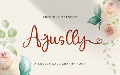 Ajuslly - Carattere calligrafico moderno