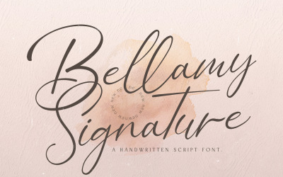 Firma Bellamy - Carattere scritto a mano